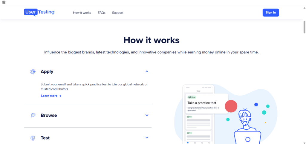 UserTesting - websites to earn money on